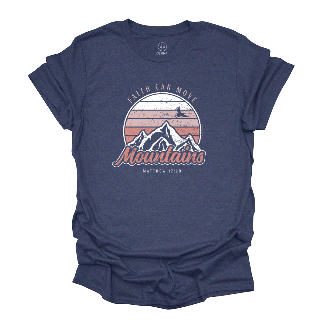 Faith Can Move Mountains Sunset Tee