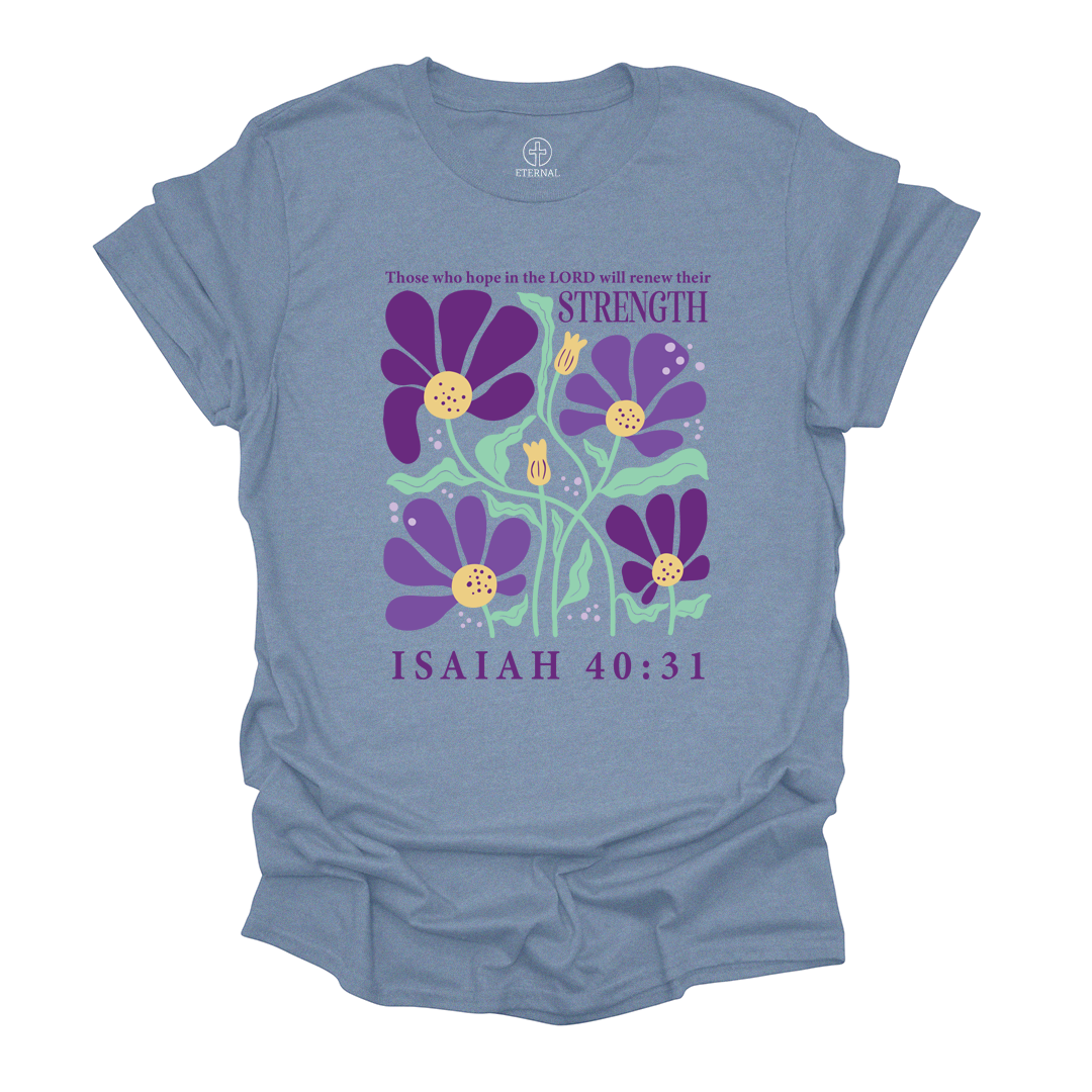 Isaiah 40:31 Floral Tee