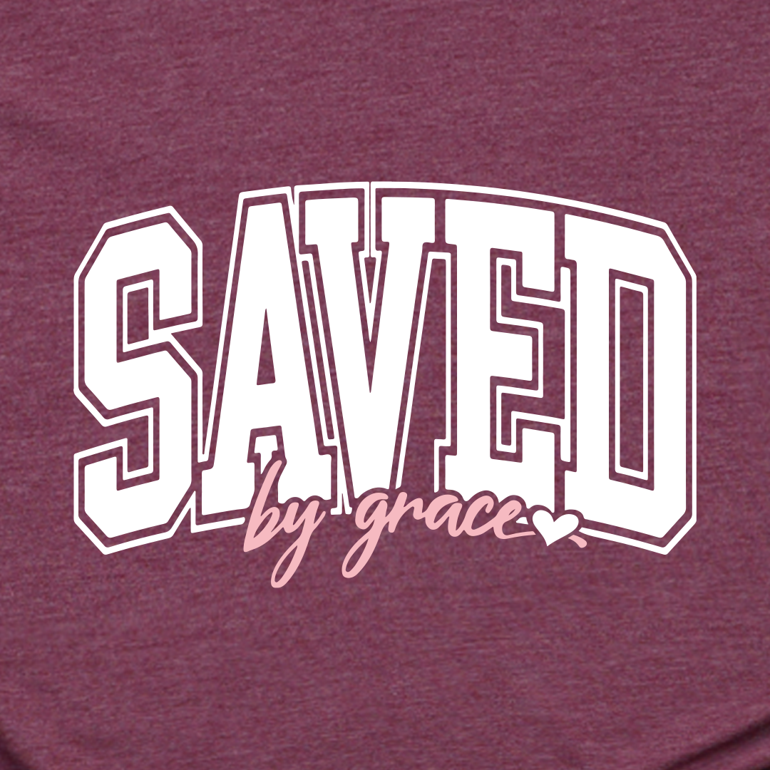 Saved By Grace Varsity Tee