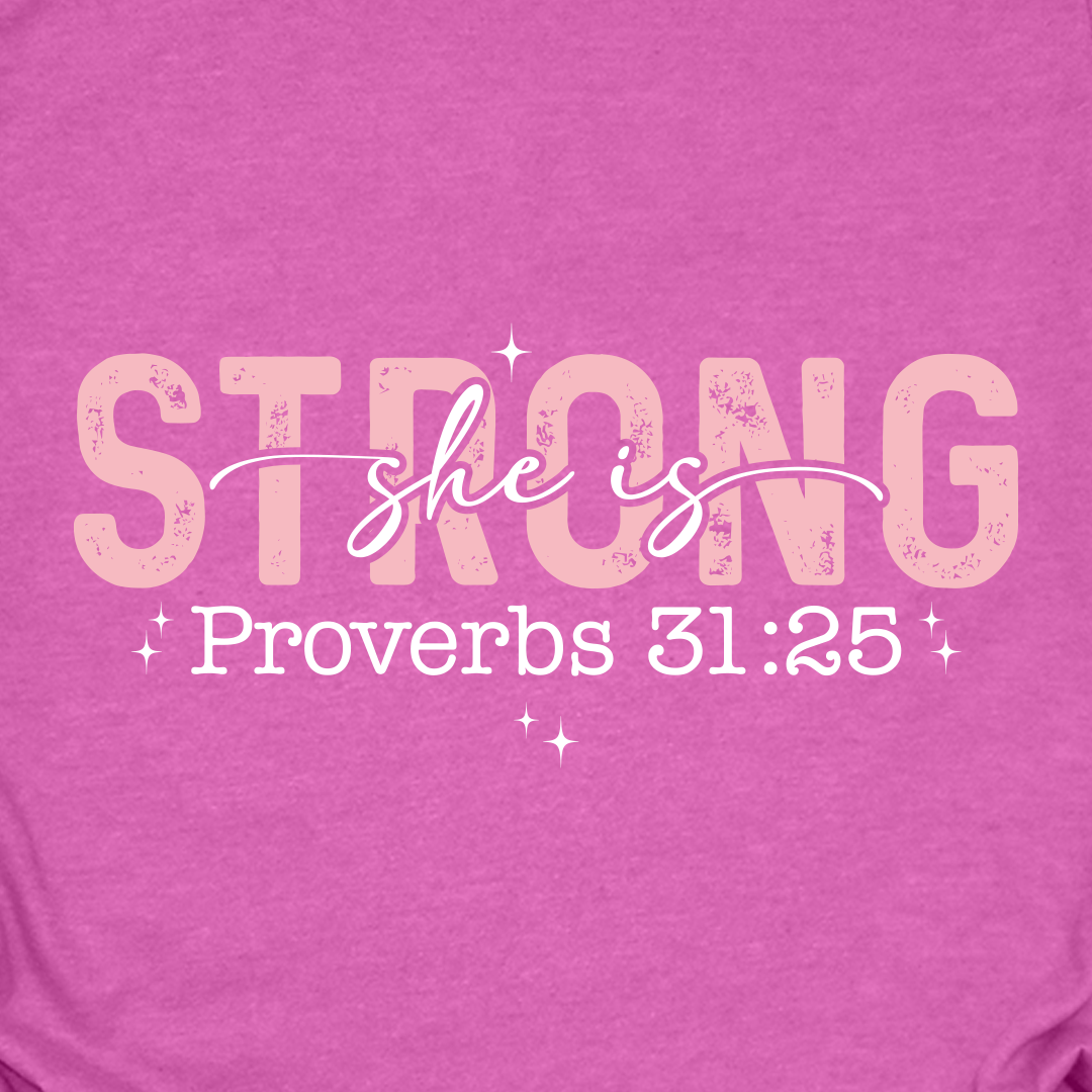 She Is Strong Script Tee