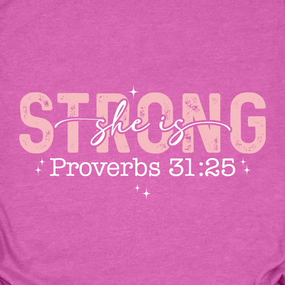 She Is Strong Script Tee