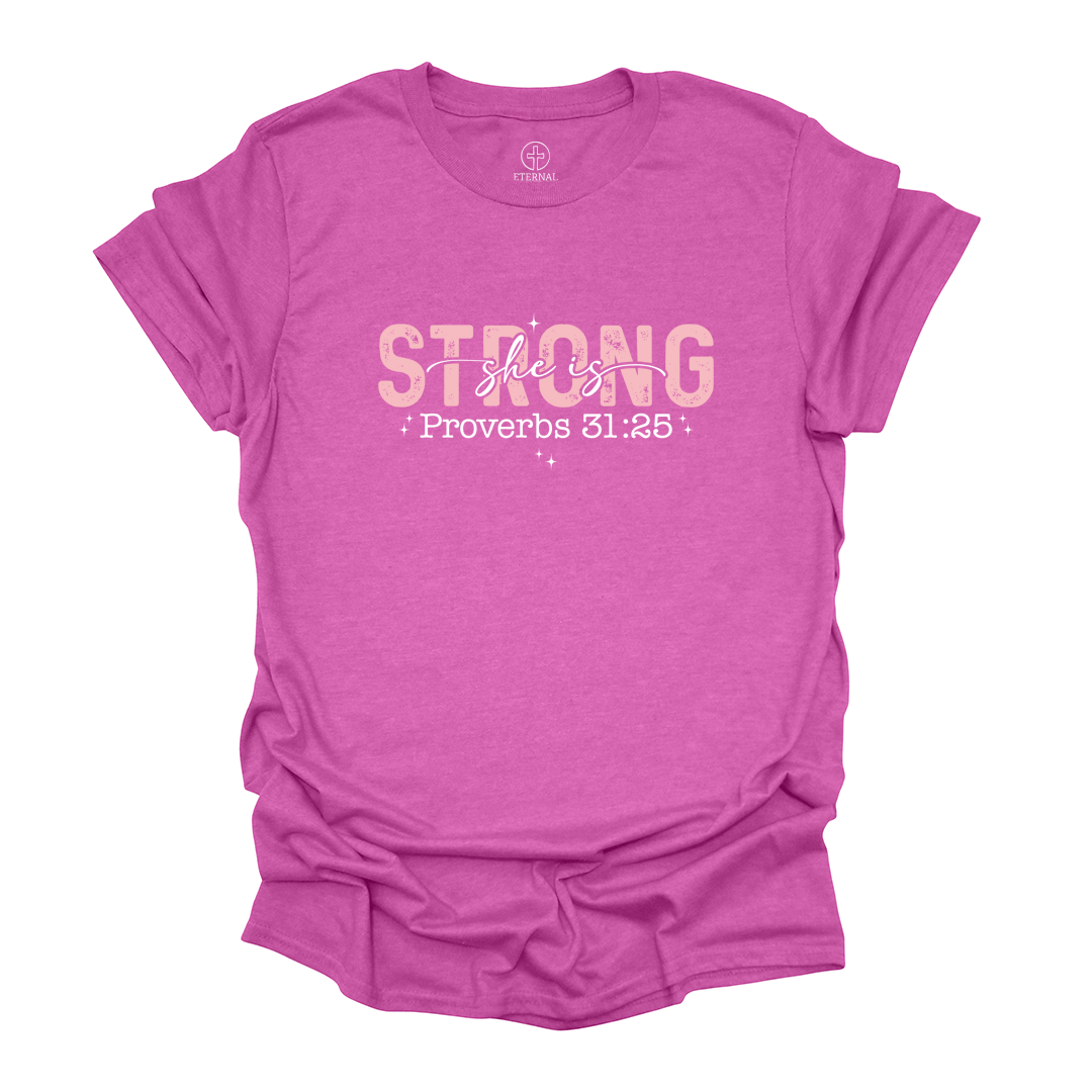 She Is Strong Script Tee