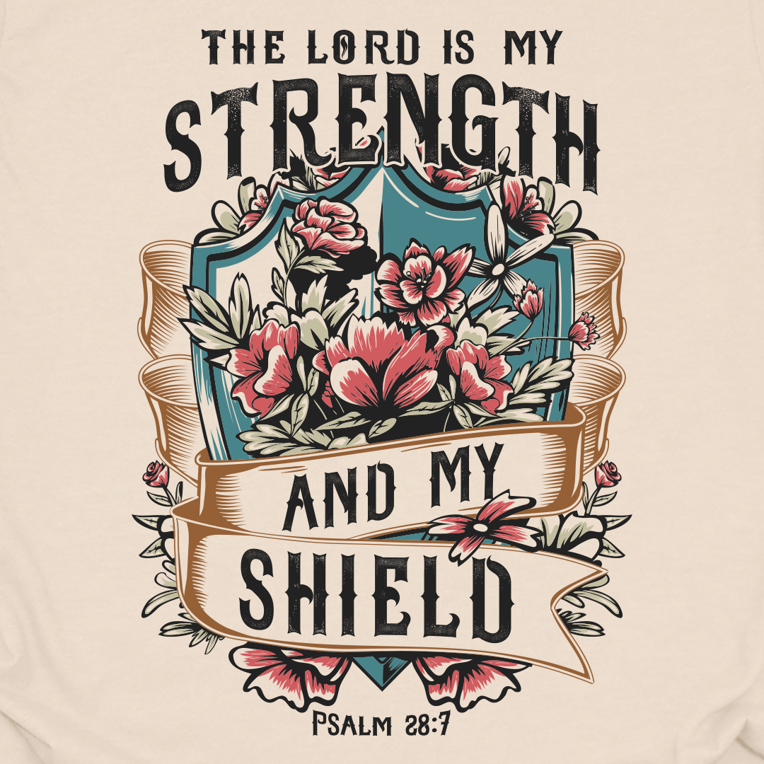 The Lord Is My Strength Floral Tee