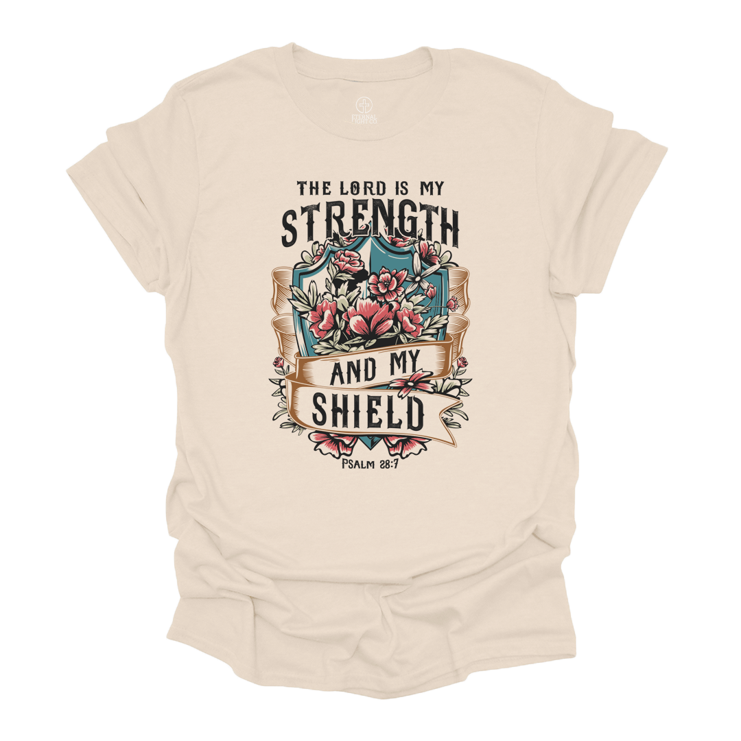 The Lord Is My Strength Floral Tee