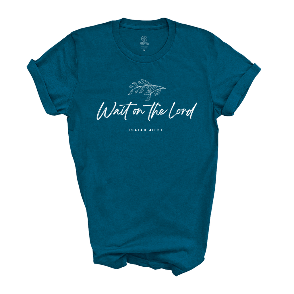 Wait On The Lord Floral Tee