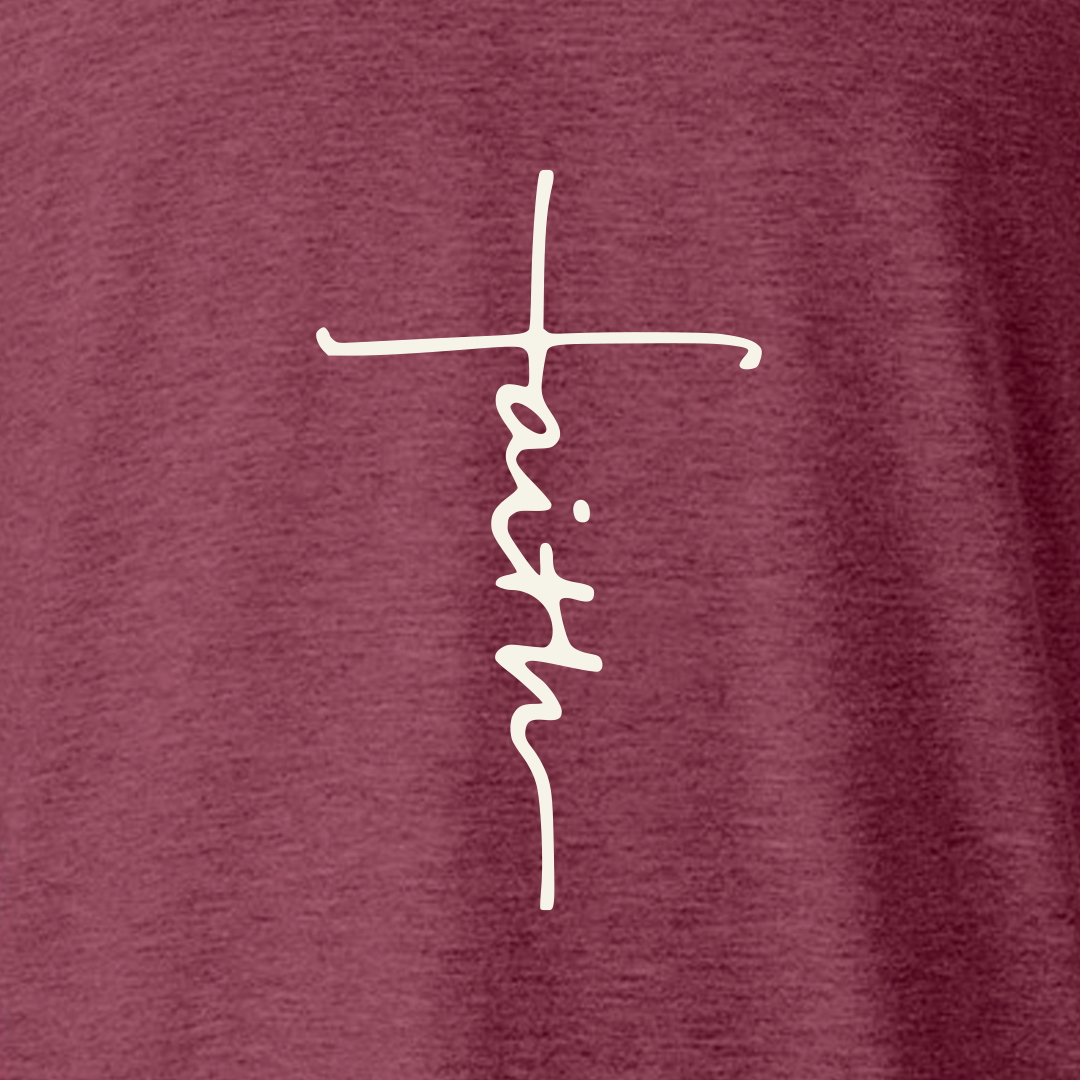 Faith Cross Maroon Tee