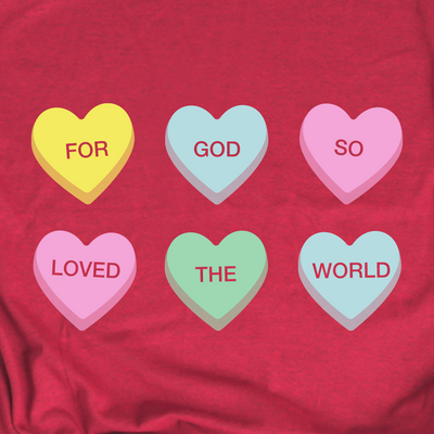 For God Conversation Hearts Tee