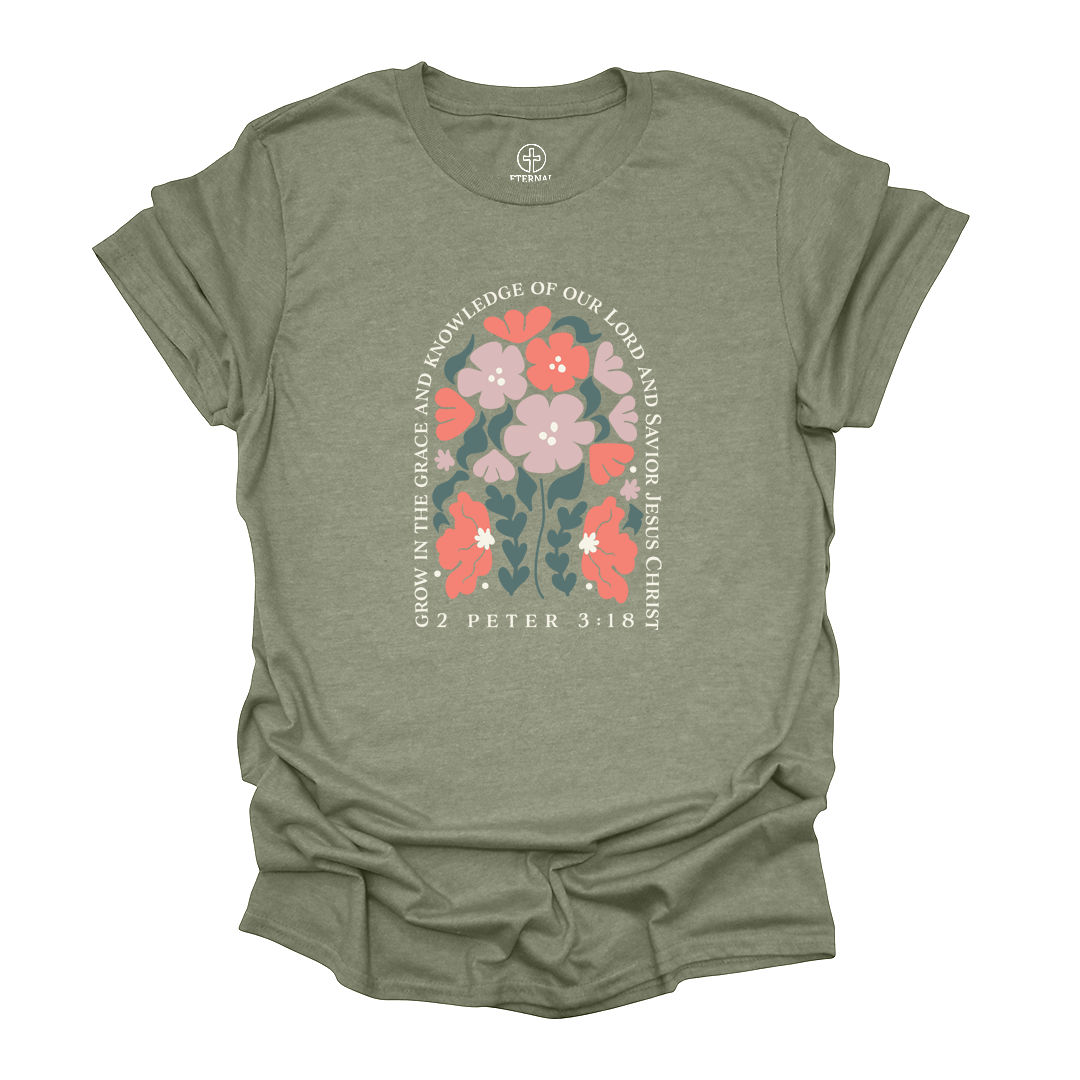 Grow In Grace Floral Tee