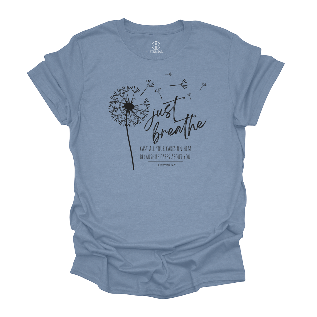 Just Breathe Indigo Tee