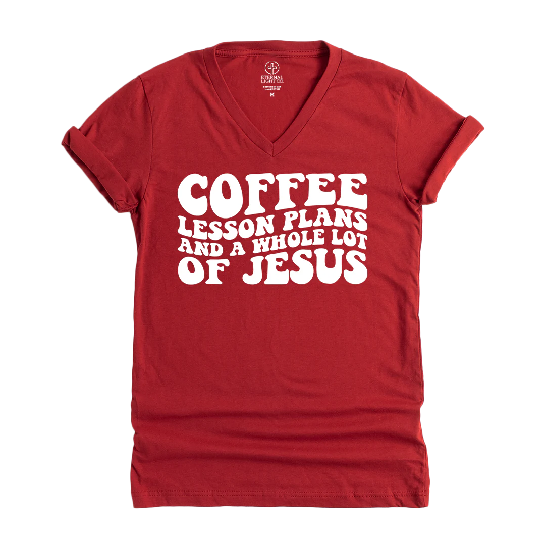 Lesson Plans and Jesus Vneck Tee